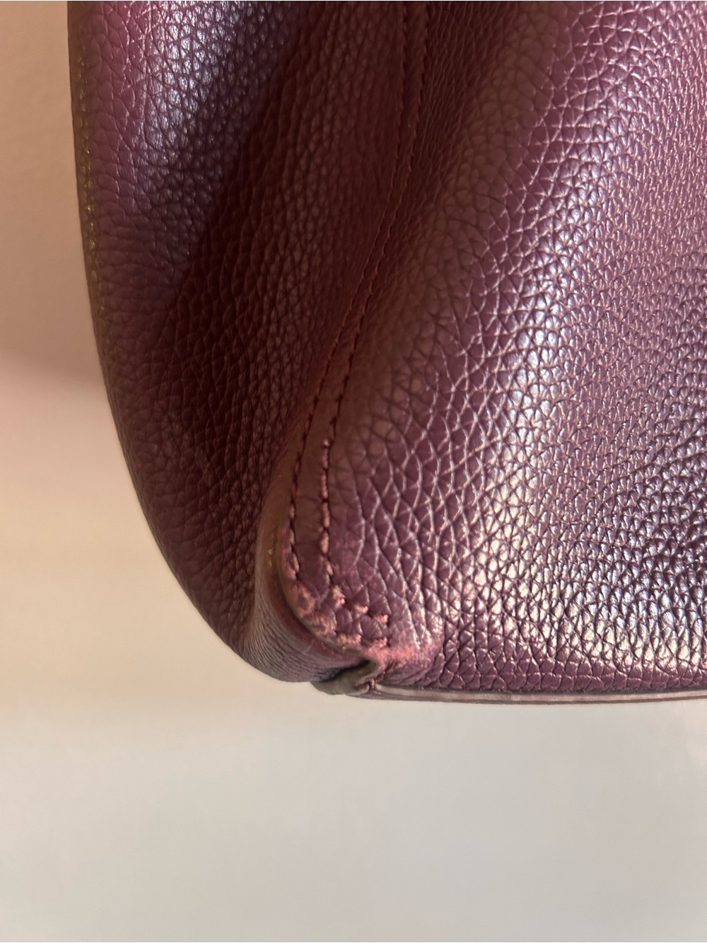 Tory Burch Blake Plum Leather Tote - Picture 3 of 5